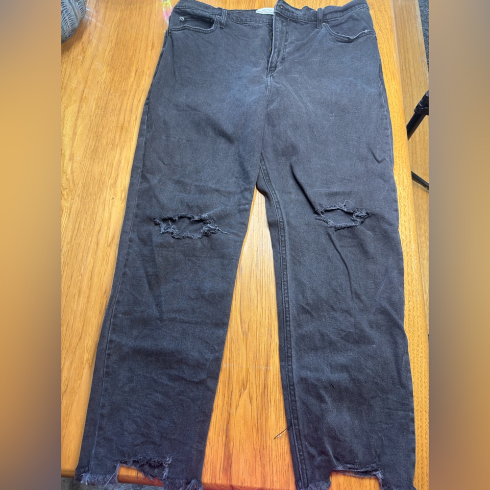 Abercrombie & Fitch Women's Black Straight Leg Jeans